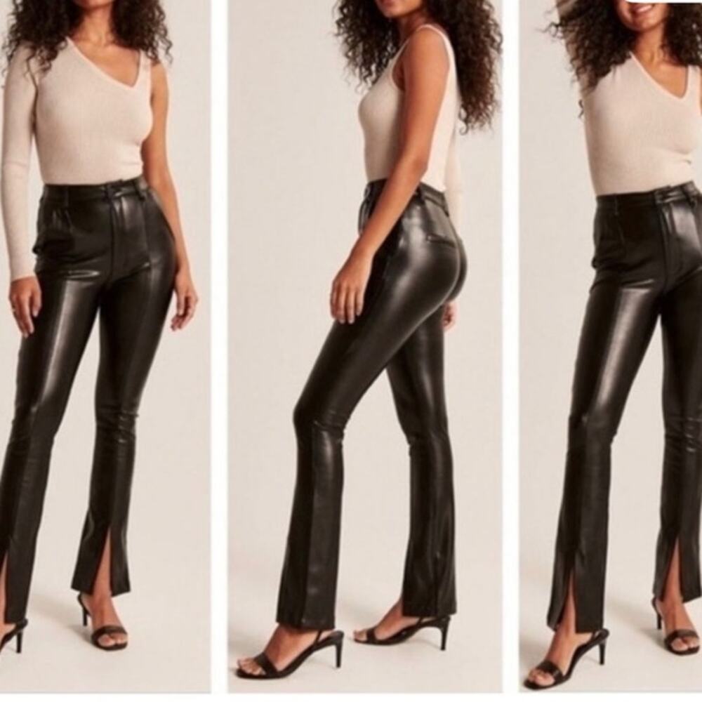 Abercrombie and Fitch Faux Leather‎ High Waits Pants 6